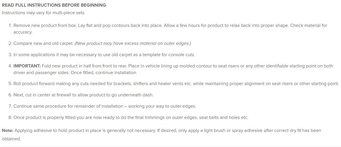 ACC Black Replacement Carpet Flooring Compatible with 1993-1998 Toyota T100 Reg Cab Auto/Manual Cutpile