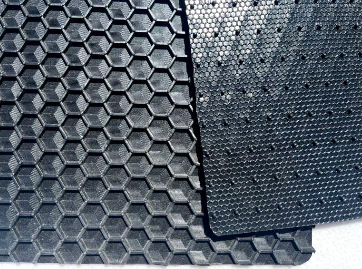Custom Fits Volvo VNL Trucks 2015-2025 - Black All-Weather Rubber Floor Mats 2 Piece Front Deep Honeycomb Design