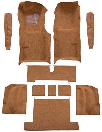 Replacement Auto Carpet Floor Liner - Molded Cutpile - fits 1977-1977 Chevrolet Corvette Complete with Pad (Black)
