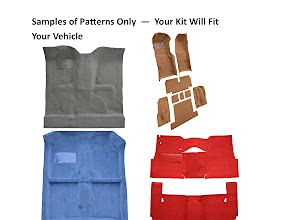 ACC Black Replacement Carpet Flooring Compatible with 1955-1959 GMC Truck Reg Cab No Tunnel w/Gas Tank in Cab with Holes Cut & Sewn Loop
