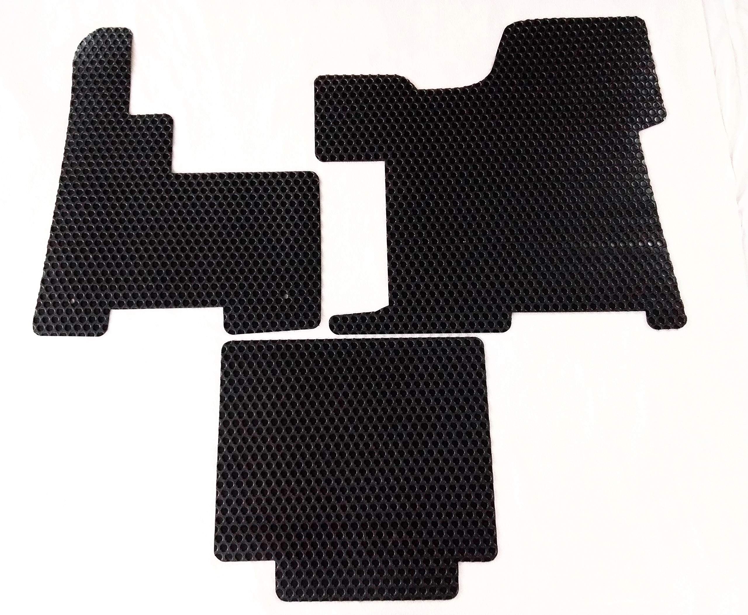 Lloyd Mats Compatible with Most Peterbilt Truck Models (See Description for Years) Stick & Auto Tower 3PC Full Cab Coverage Rubber Floor Mats- Pick Black Gray or Tan