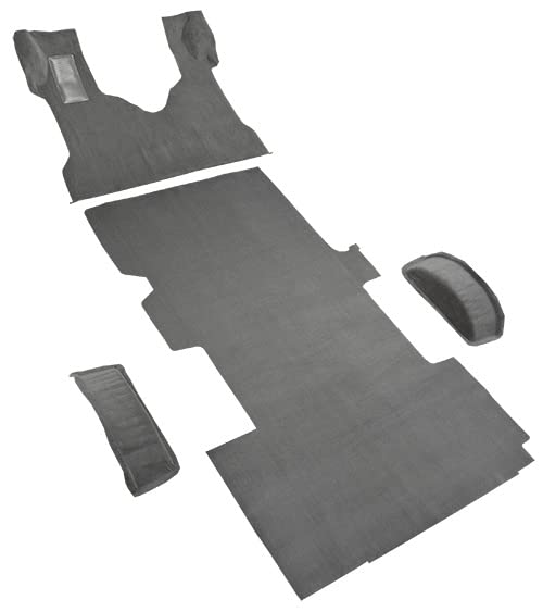 Auto Custom Carpets Replacement Auto Carpet Floor Liner - Molded Cutpile - fits 1999-2014 Ford E-350 Super Duty Ext Van - fits Gas or Diesel Complete (Mist Gray)