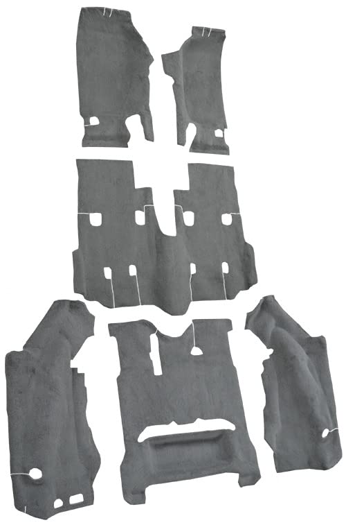 Replacement Auto Carpet Floor Liner - Molded Cutpile - fits 2007-2010 Jeep Wrangler 4 Door Unlimited Complete (Black)
