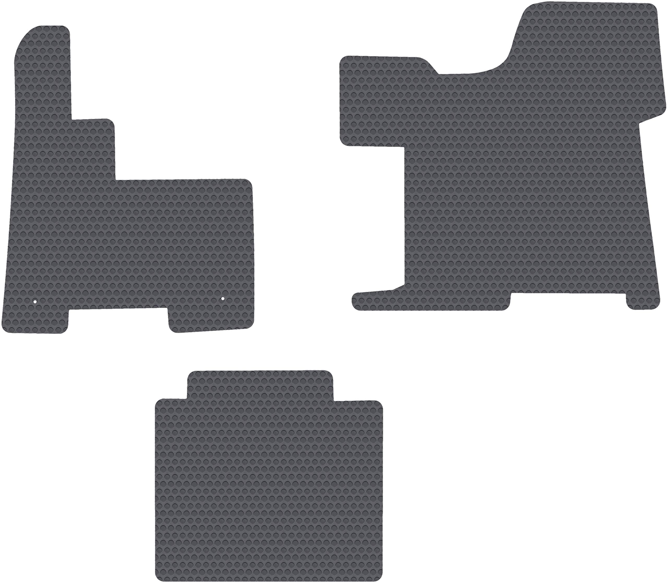 Lloyd Mats Compatible with Most Peterbilt Truck Models (See Description for Years) Stick & Auto Tower 3PC Full Cab Coverage Rubber Floor Mats- Pick Black Gray or Tan