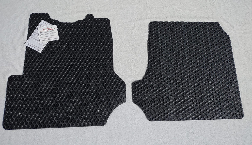 Lloyd Mats Compatible with 2017-2022 Mack Anthem Granite Pinnacle CXU GU Trucks - Black All-Weather Rubber 2 PC Front Floor Mat Set