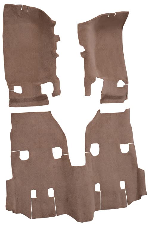 Auto Carpet Floor Liner - Passenger Area - Molded Cutpile - fits 2011-2018 Jeep Wrangler 4 Door Unlimited (Medium Dark Oak)