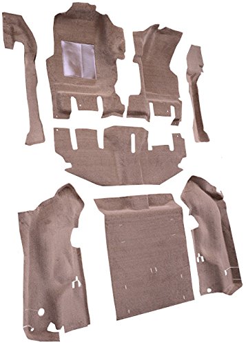 Replacement Auto Carpet Floor Liner - Molded Cutpile - fits 1997-2002 Jeep Wrangler Short Console with Rocker Panels Complete (9777 Medium Beige) (Acc:78206)